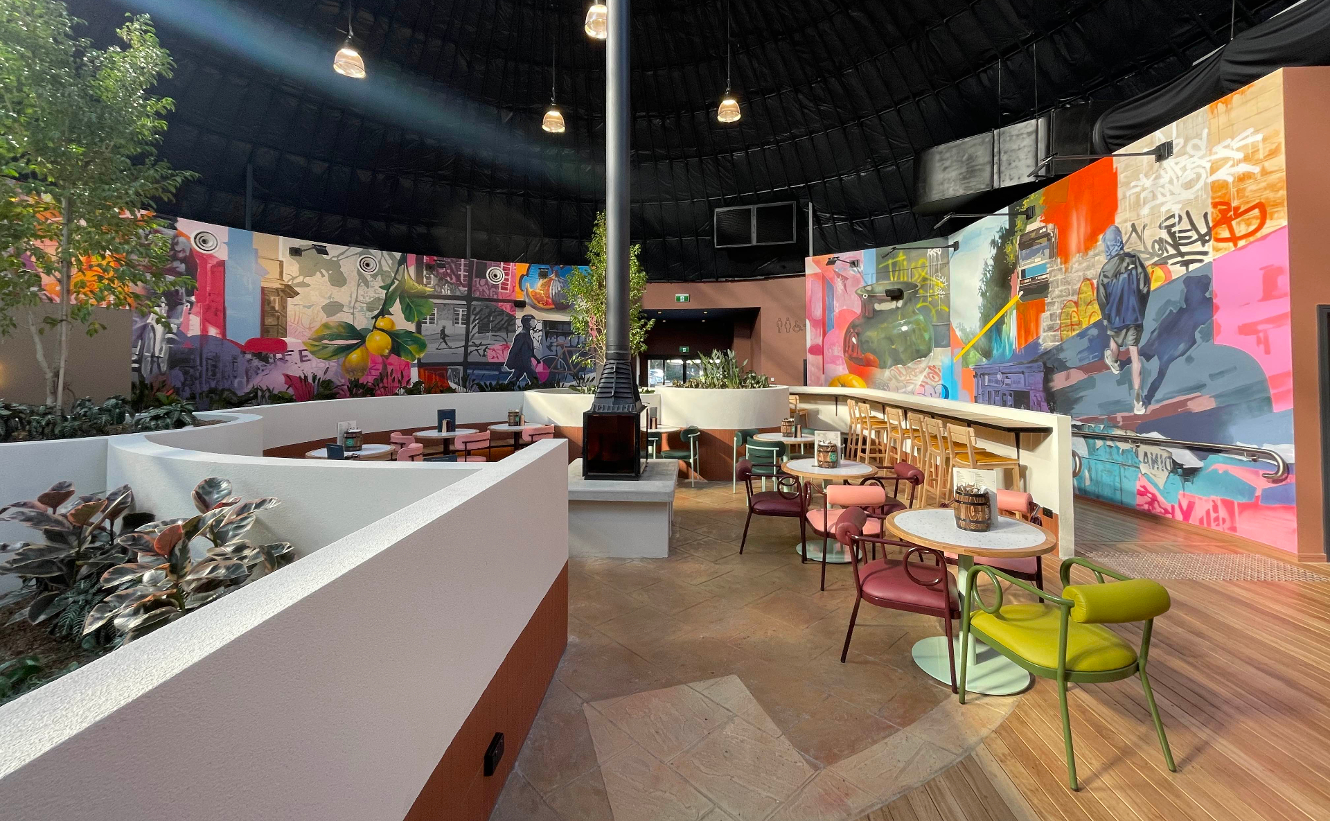 Featured Gradient mural installation
